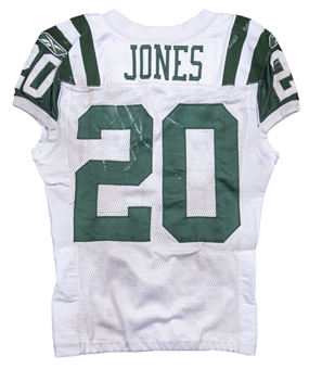 2009 Thomas Jones Game Used New York Jets Road Jersey Photo Matched To 12/3/2009 (Jets COA)